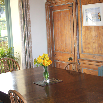 16th century panelled dining room