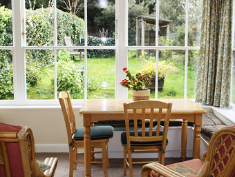 South facing garden room at Rose Cottage holiday home
